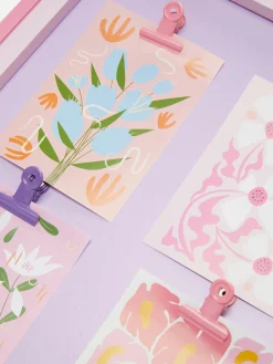 Adorno De Pared Colgante Con Clips Y Flores