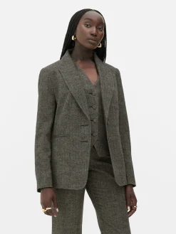 Americana En Tejido De Espiga Rita Ora