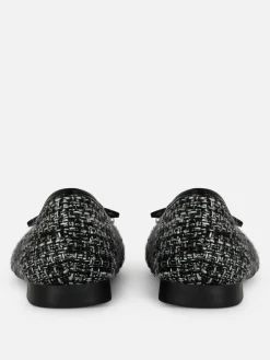 Bailarinas De Bouclé Con Puntera En Contraste