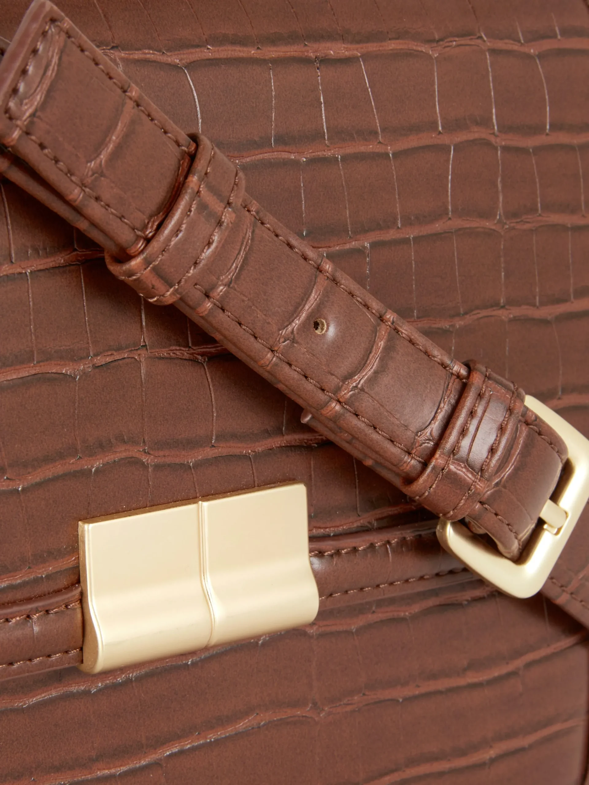 Bandolera De Piel De Cocodrilo De Imitación