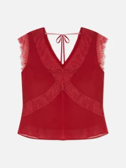 Blusa Con Encaje Beetlejuice X Colleen Atwood