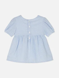 Blusa Con Vuelo Fruncida A Rayas