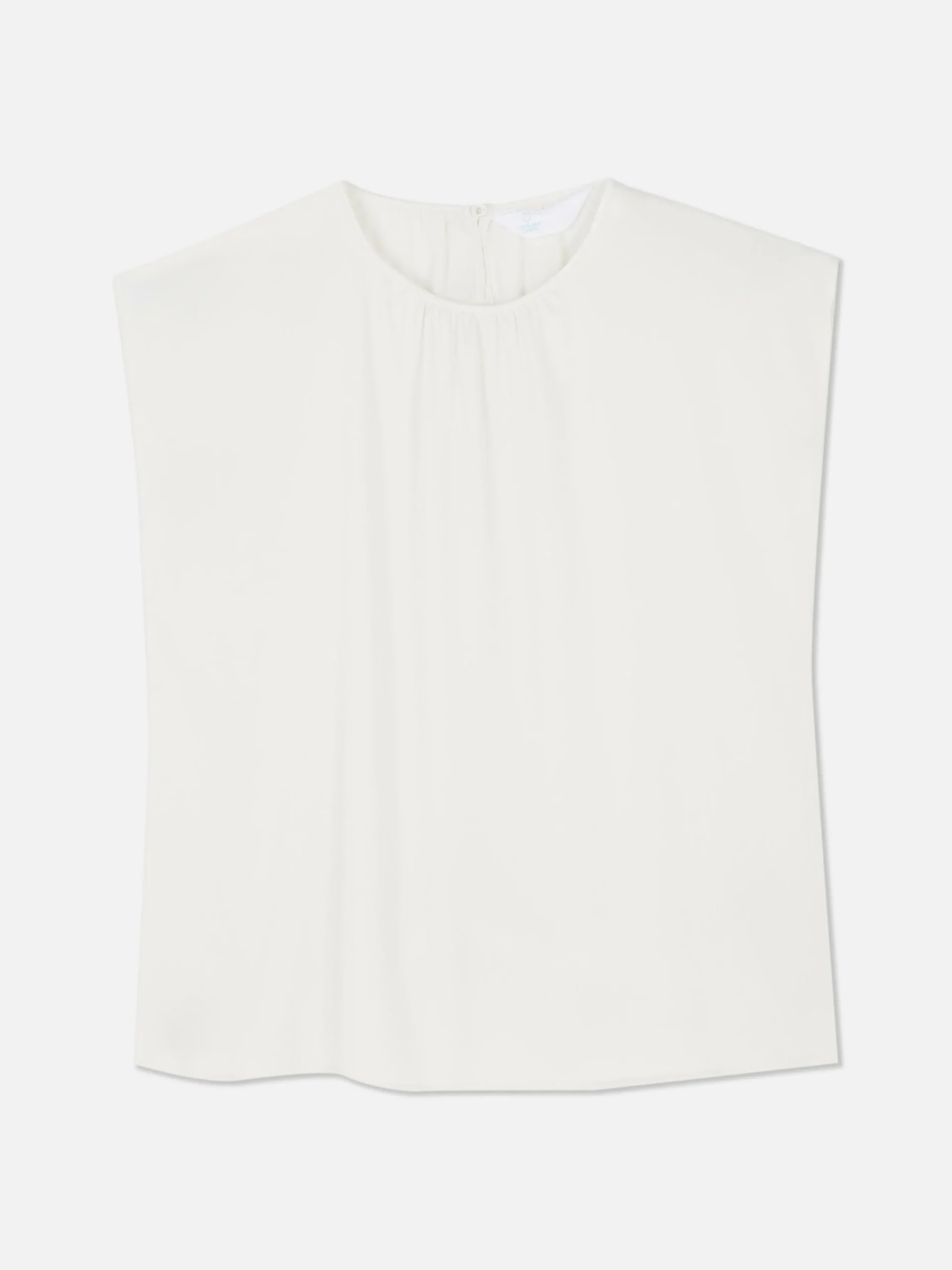 Blusa De Mangas Casquillo Con Cuello Fruncido