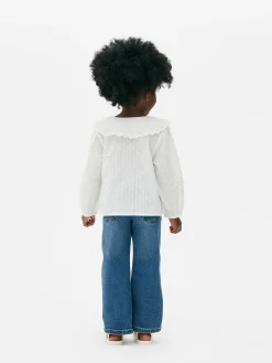 Blusa De Tejido Dobby Con Topos