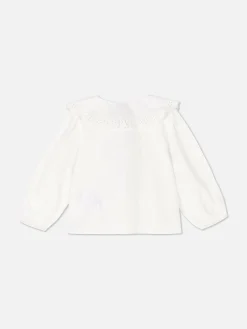 Blusa De Tejido Dobby Con Topos