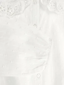 Blusa De Tejido Dobby Con Topos