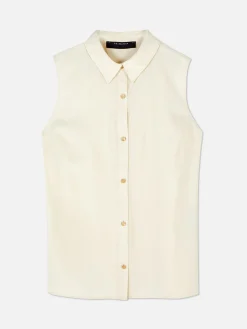 Blusa Sin Mangas Con Botones