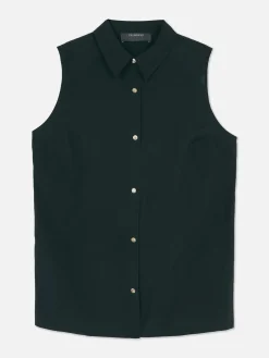 Blusa Sin Mangas Con Botones