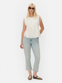 Blusa Sin Mangas Con Volantes