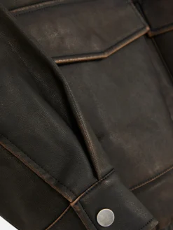 Bómber De Piel Sintética Desgastada De Rita Ora