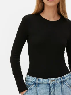 Bodi De Canalé De Manga Larga