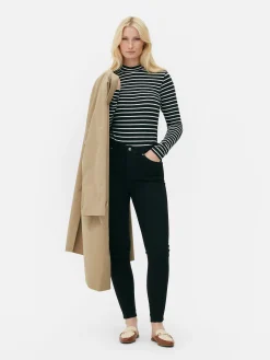 Bodi De Cuello Alto Y Manga Larga