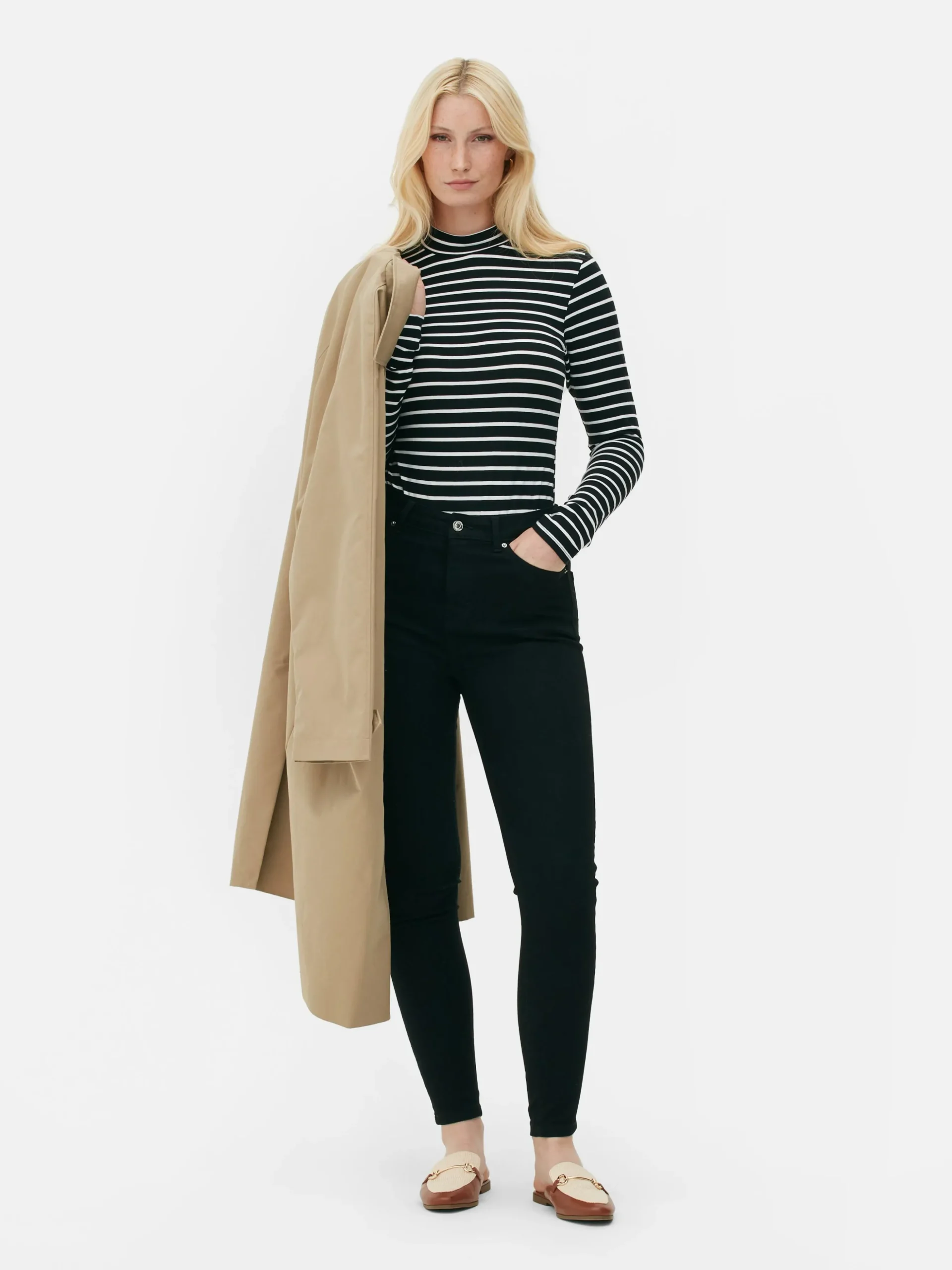 Bodi De Cuello Alto Y Manga Larga