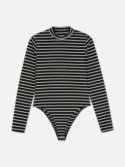 Bodi De Cuello Alto Y Manga Larga