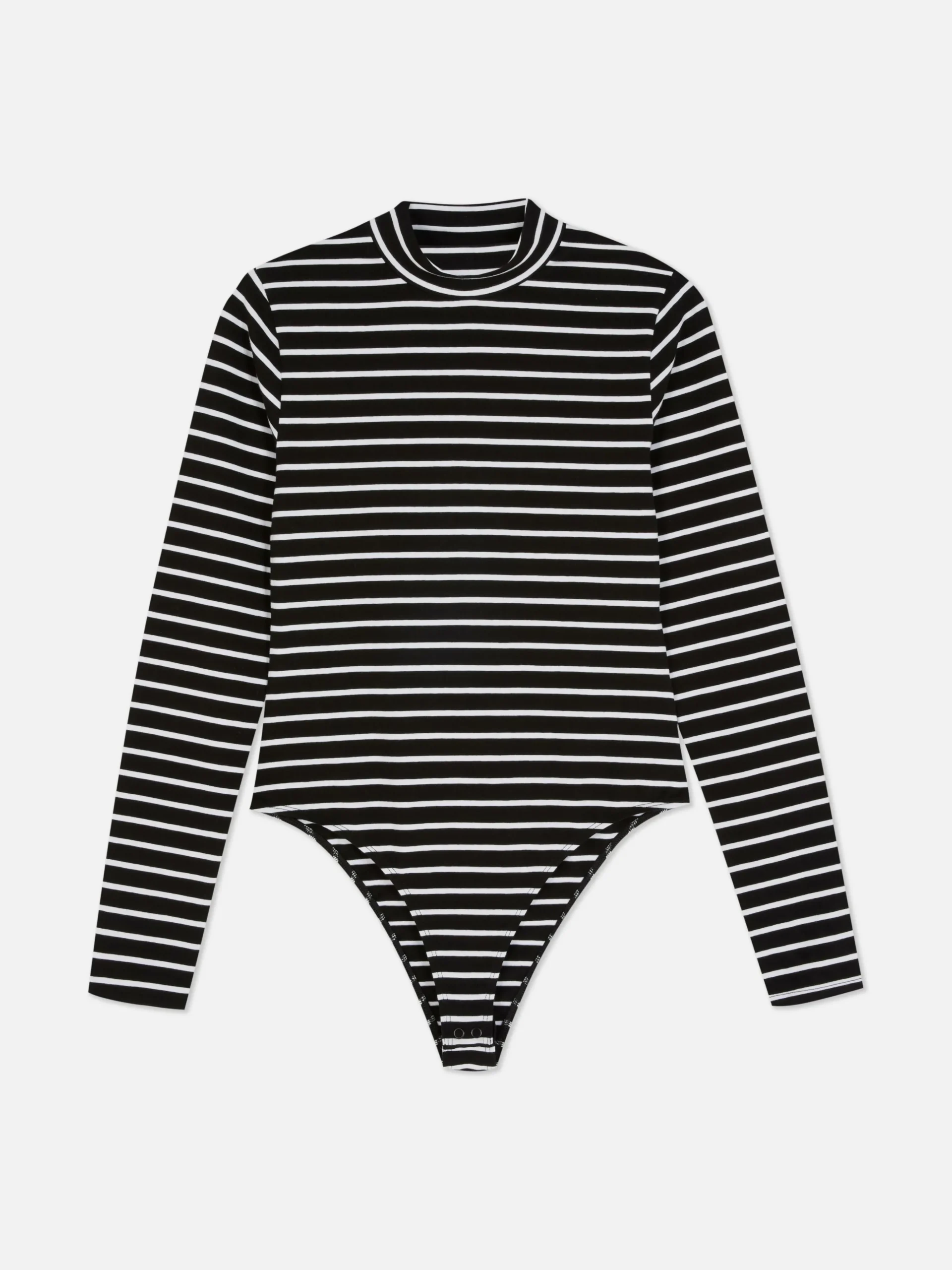 Bodi De Cuello Alto Y Manga Larga