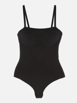 Bodi De Tirantes Con Tanga Sin Costuras