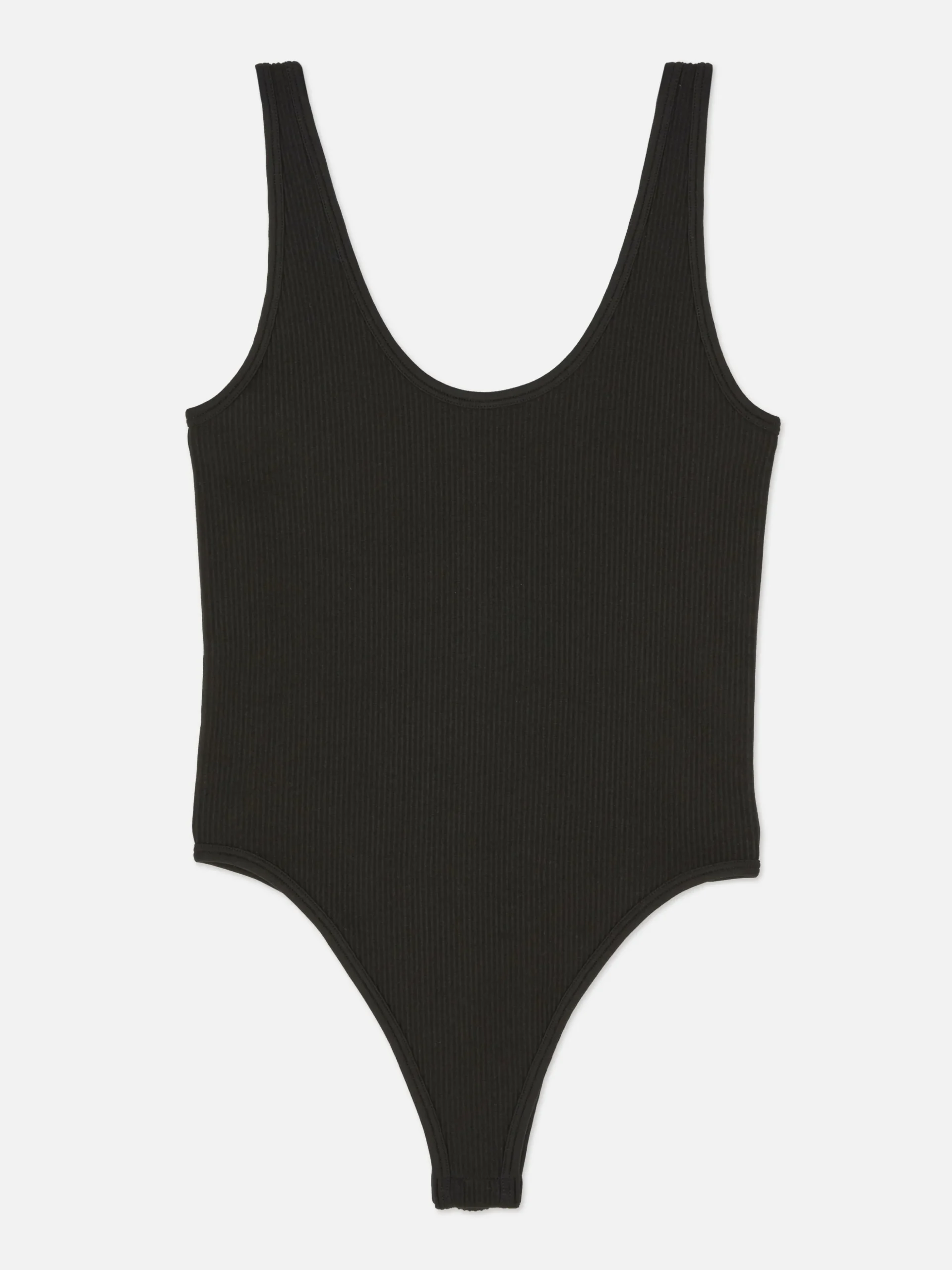 Body Acanalado De Escote Amplio