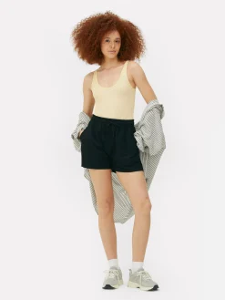 Body Acanalado Sin Costuras De Escote Amplio