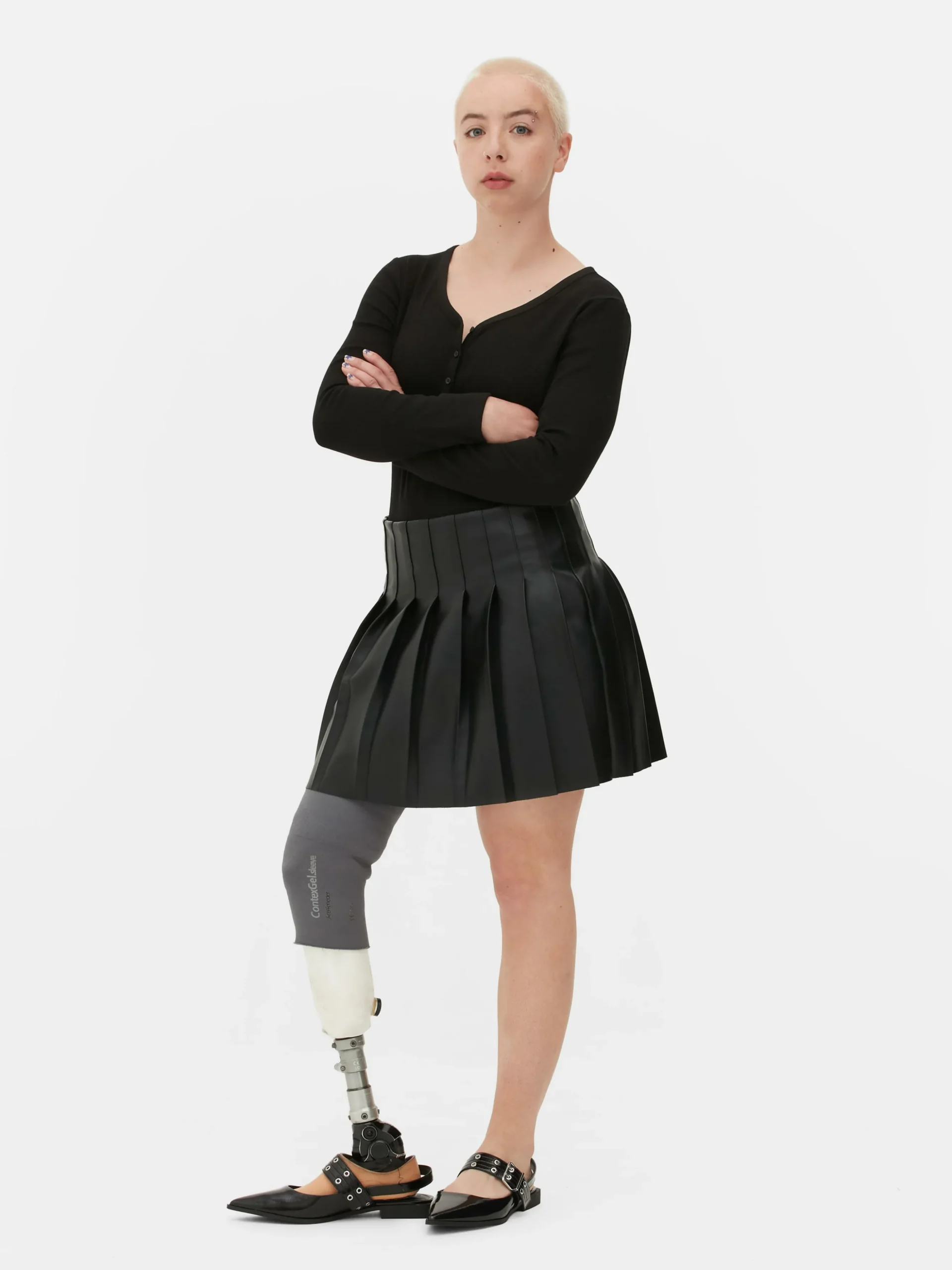 Body De Manga Larga Y Cuello Henley