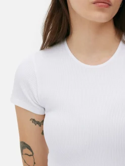 Body Estilo Camiseta Acanalado Sin Costuras