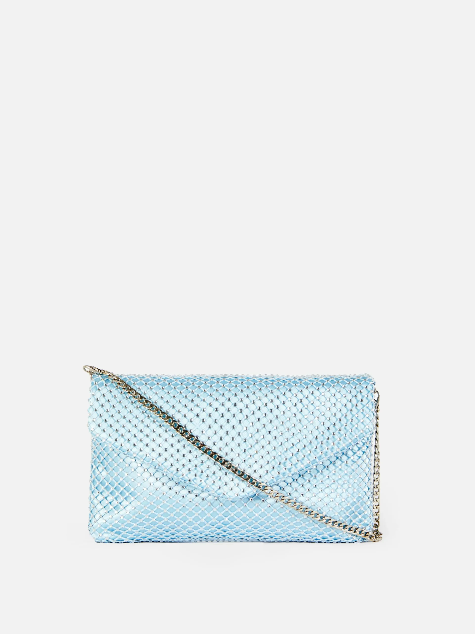 Bolso Bandolera Con Malla De Strass