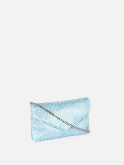 Bolso Bandolera Con Malla De Strass