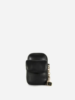 Bolso Para El Teléfono En Piel Sintética Acolchada