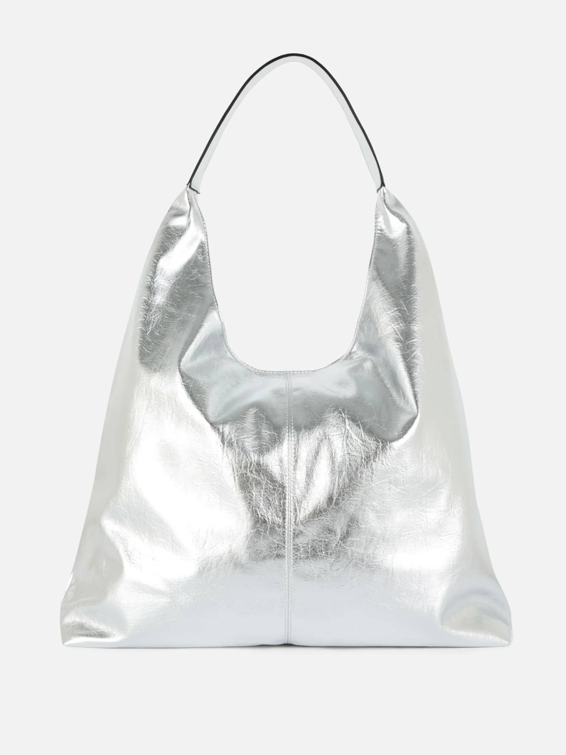 Bolso Shopper De Piel Sintética Metalizada