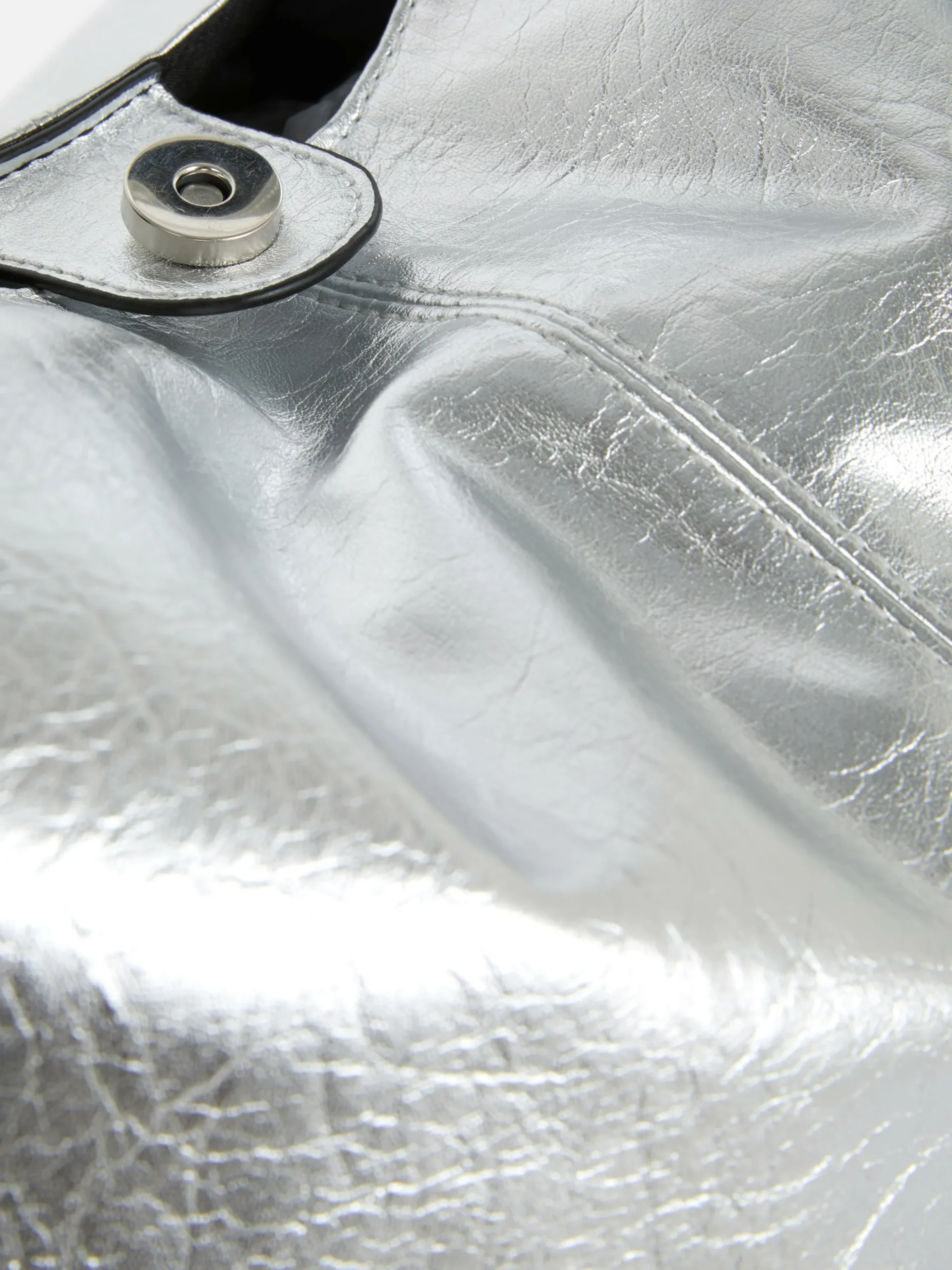 Bolso Shopper De Piel Sintética Metalizada