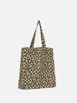 Bolso Tote Con Estampado Animal
