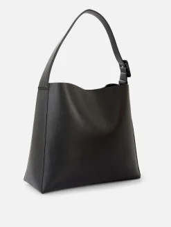 Bolso Tote Tipo Bombonera De Piel Sintética