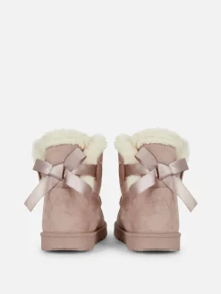 Botas Con Lazo Trasero Y Forro De Felpa