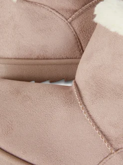 Botas Con Lazo Trasero Y Forro De Felpa