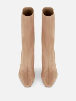 Botas De Antelina Con Tacón De Aguja