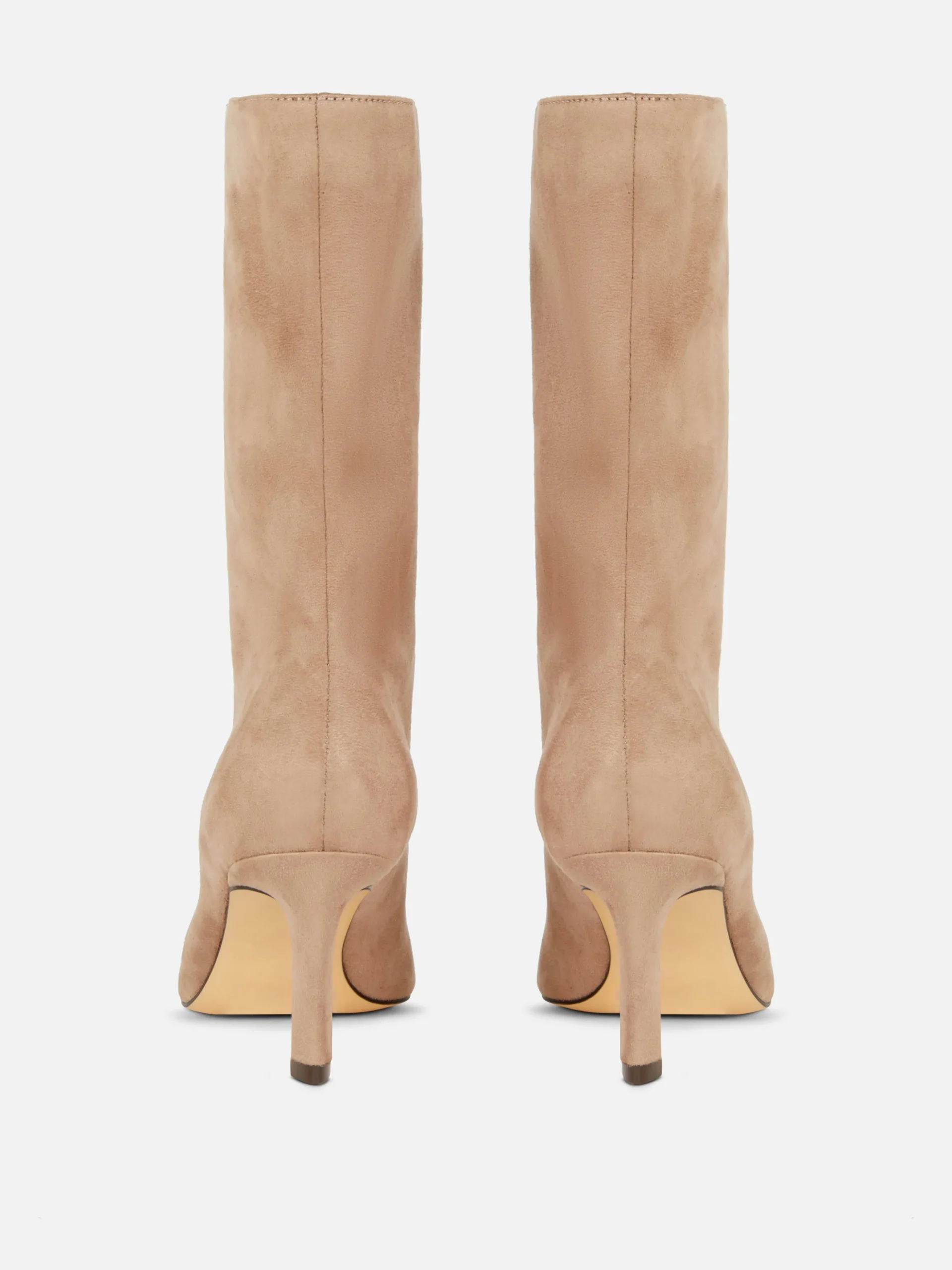 Botas De Antelina Con Tacón De Aguja