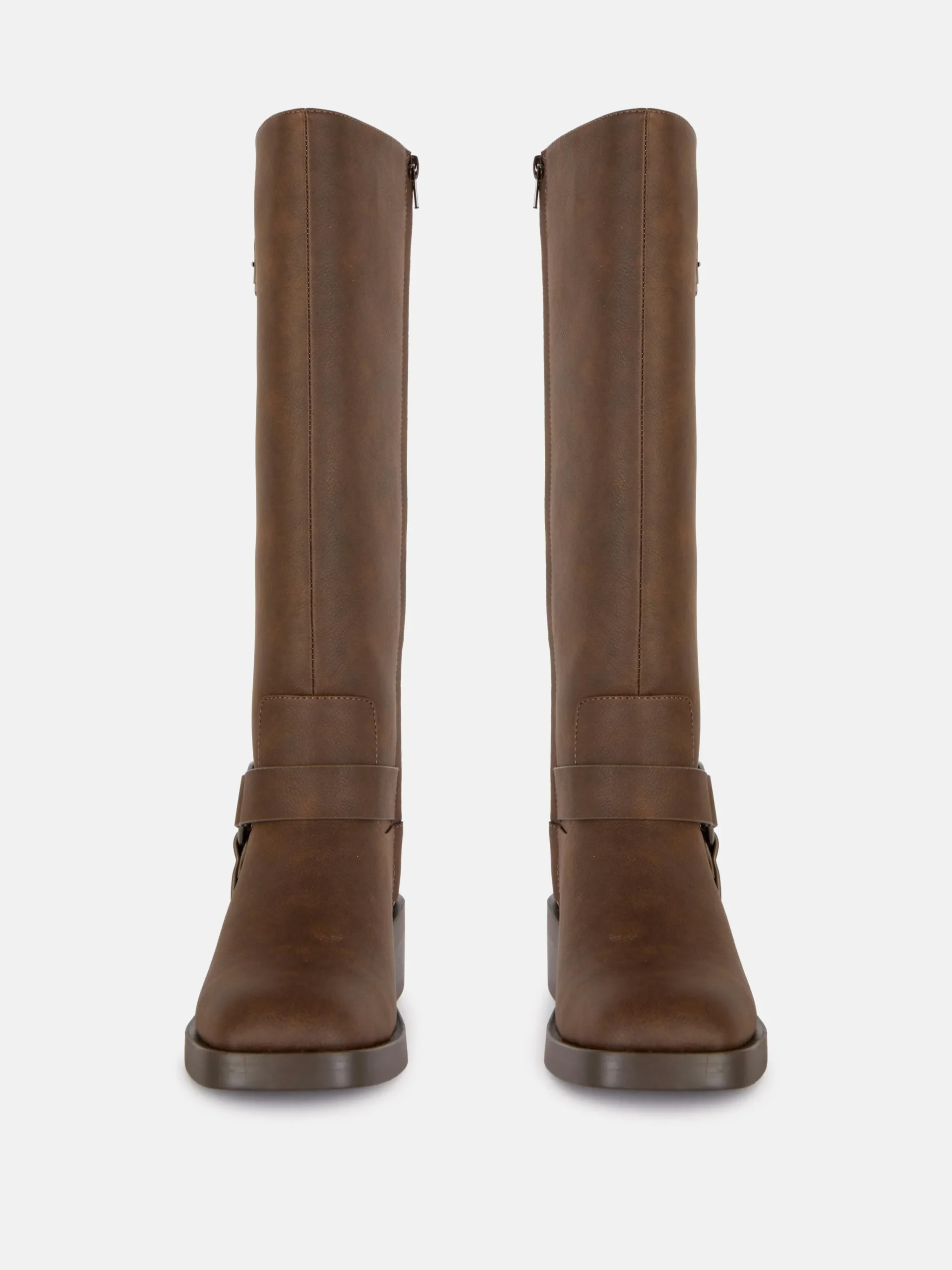 Botas De Motorista De Punta Cuadrada