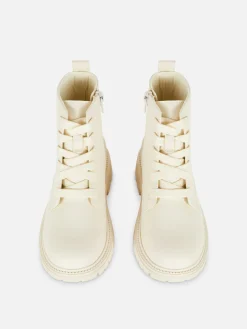 Botas De Suela Gruesa Y Cremallera Lateral