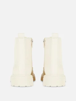 Botas De Suela Gruesa Y Cremallera Lateral