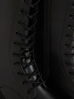 Botas Moteras Gruesas Con Cordones