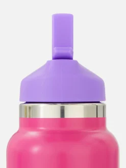 Botella De Agua Lisa Con Pajita Incorporada