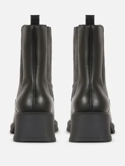 Botines Chelsea Con Tacón Grueso