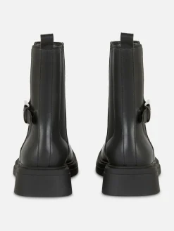 Botines Chelsea De Piel Sintética Con Punta Cuadrada