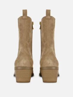 Botines De Estilo Cowboy Con Tacón Bajo