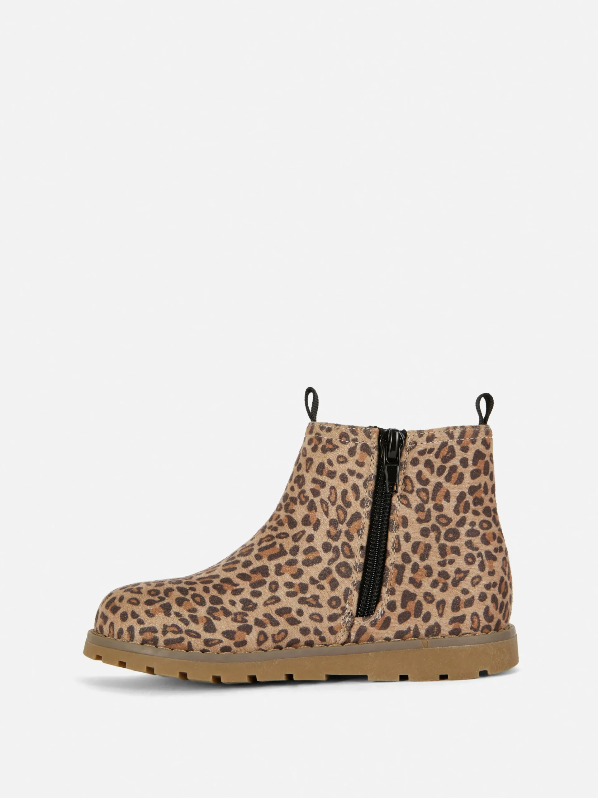 Botines De Leopardo Con Cremallera