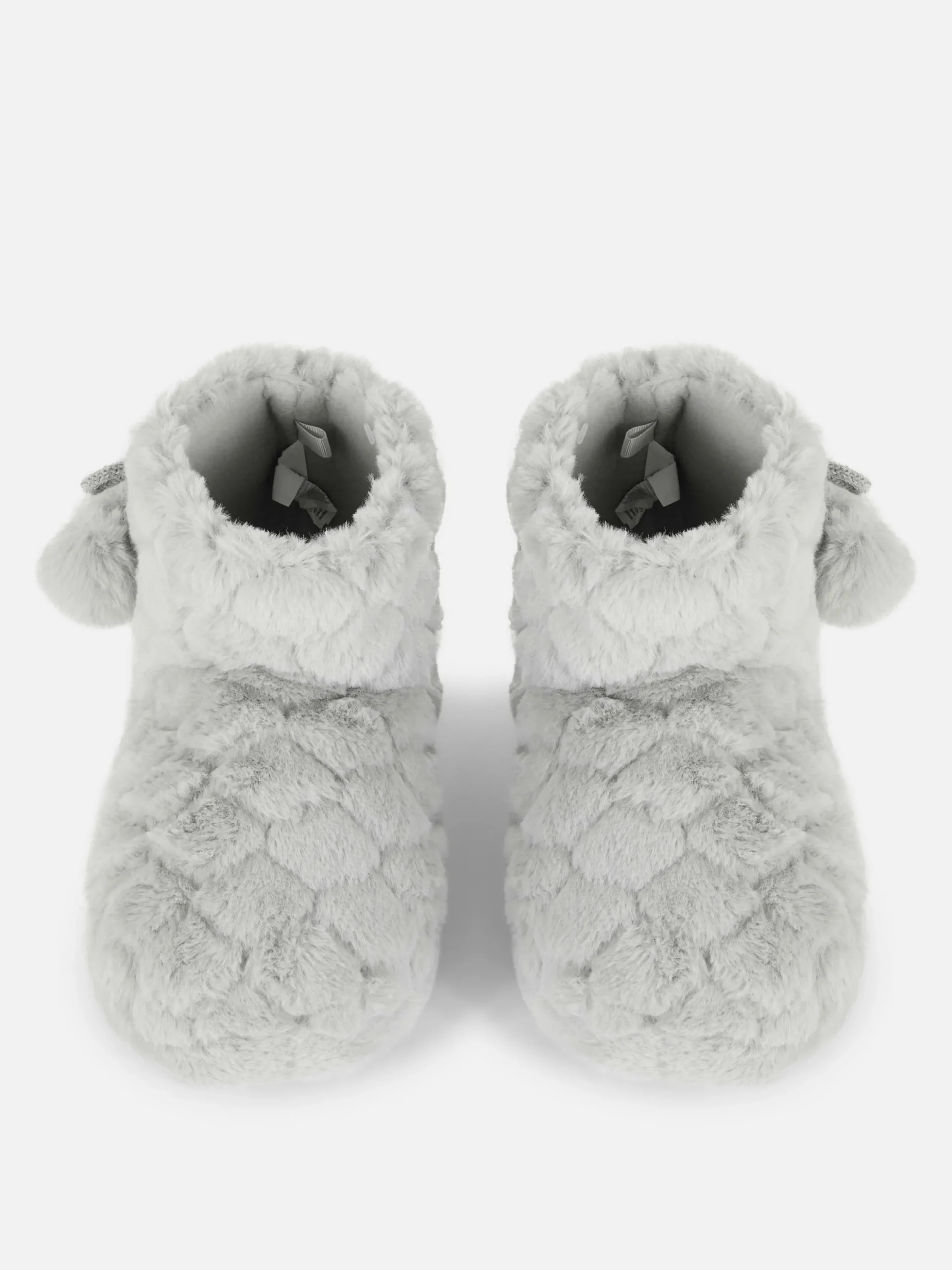Botines De Pelo Con Pompones
