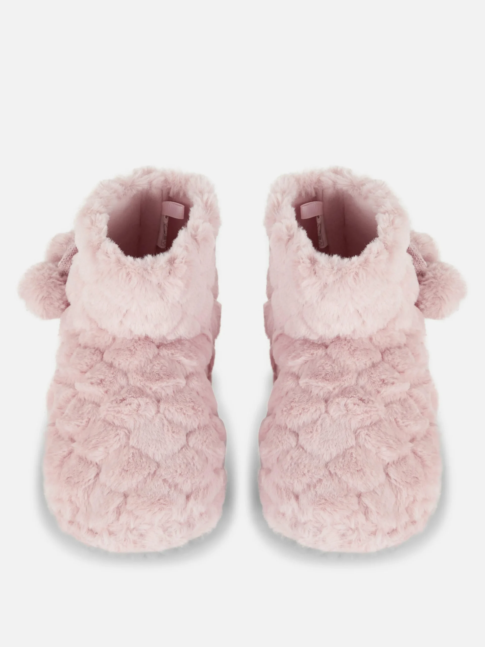 Botines De Pelo Con Pompones