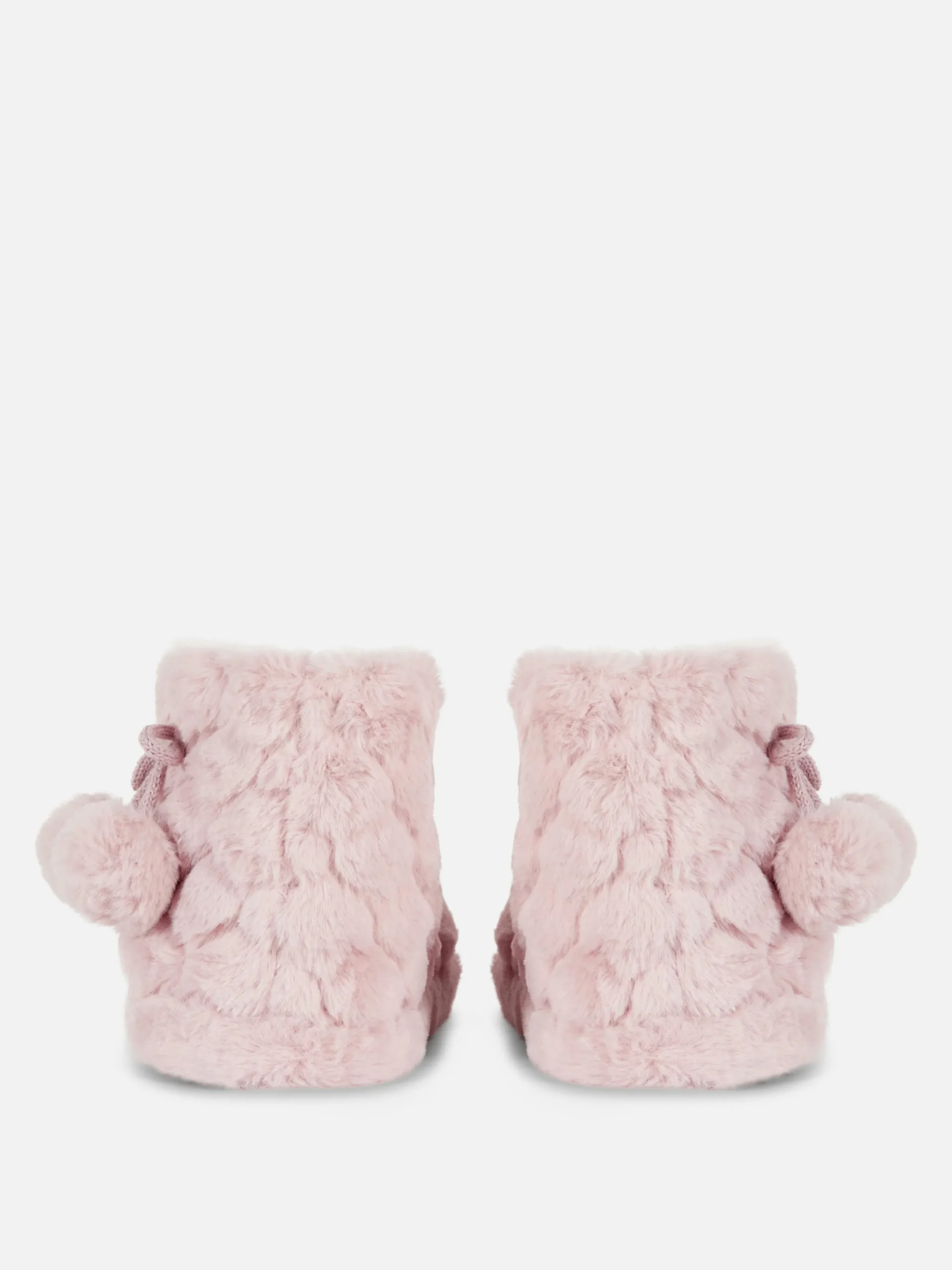 Botines De Pelo Con Pompones