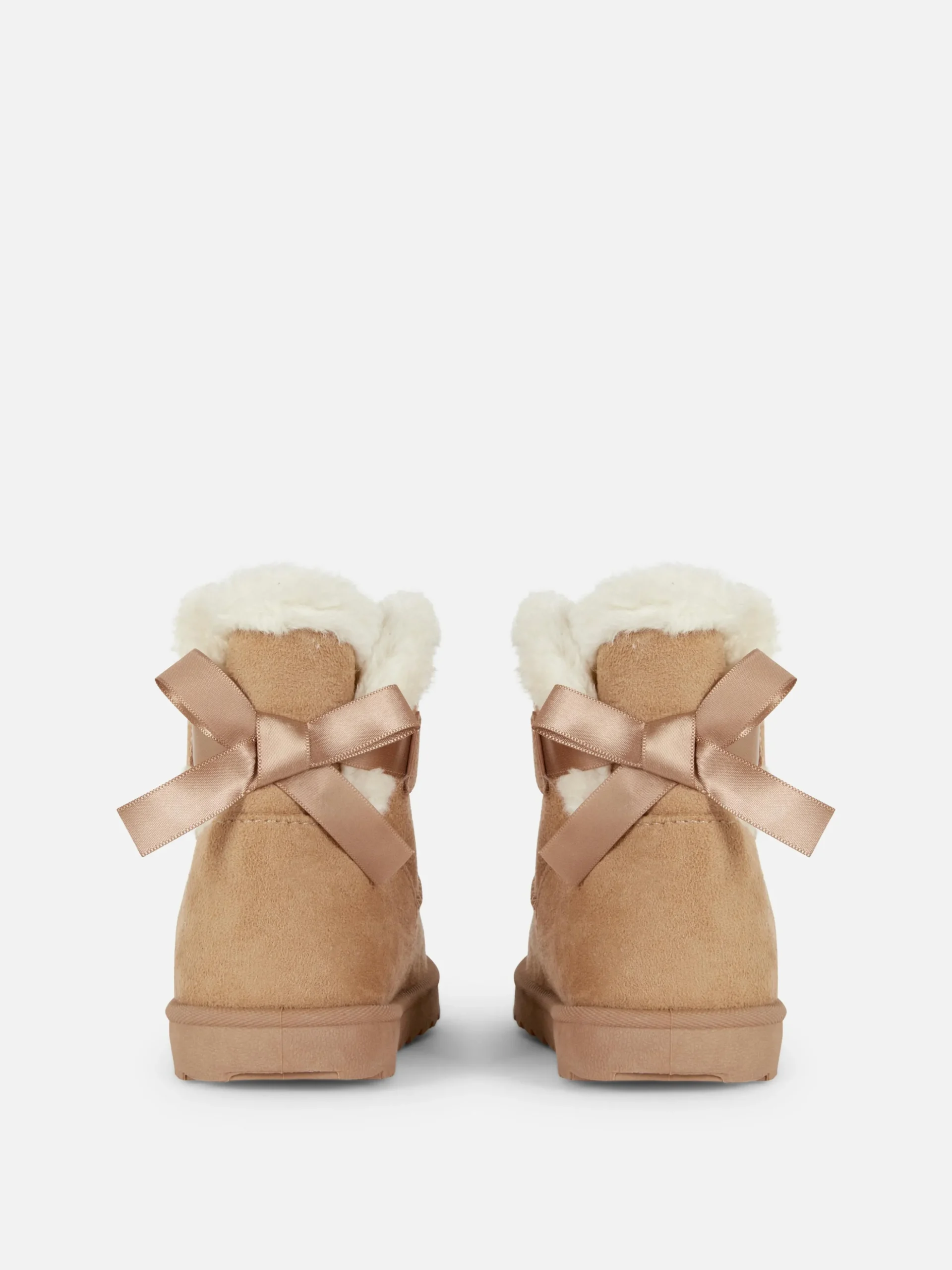 Botines De Pelo Sintético Con Detalle De Lazos