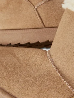 Botines De Pelo Sintético Con Detalle De Lazos