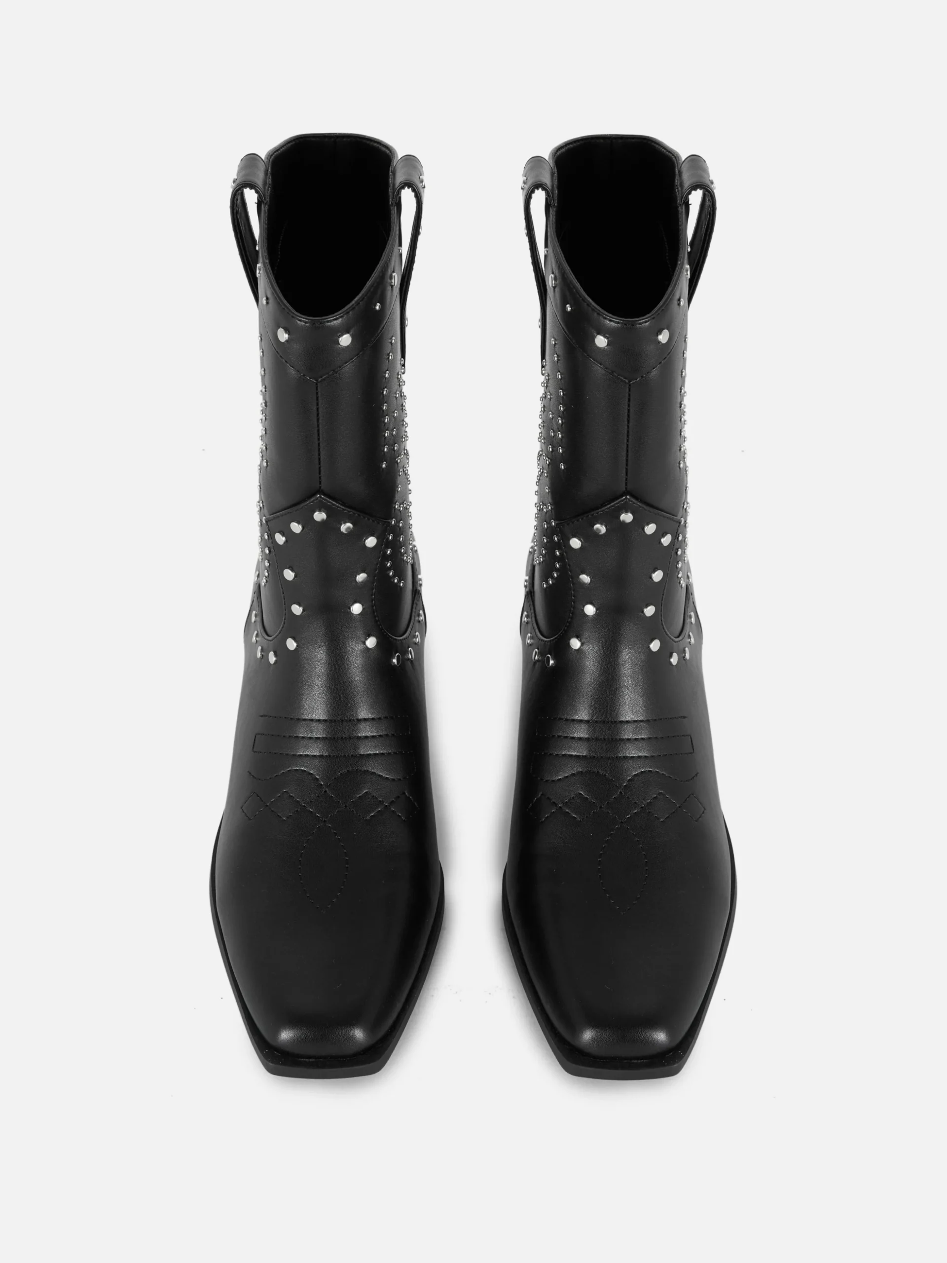 Botines De Tipo Cowboy Con Tachuelas